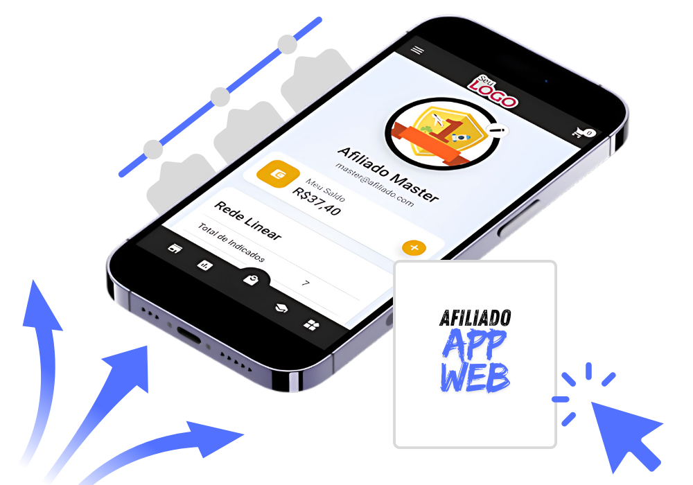 Seus afiliados terão acesso a um aplicativo web completo